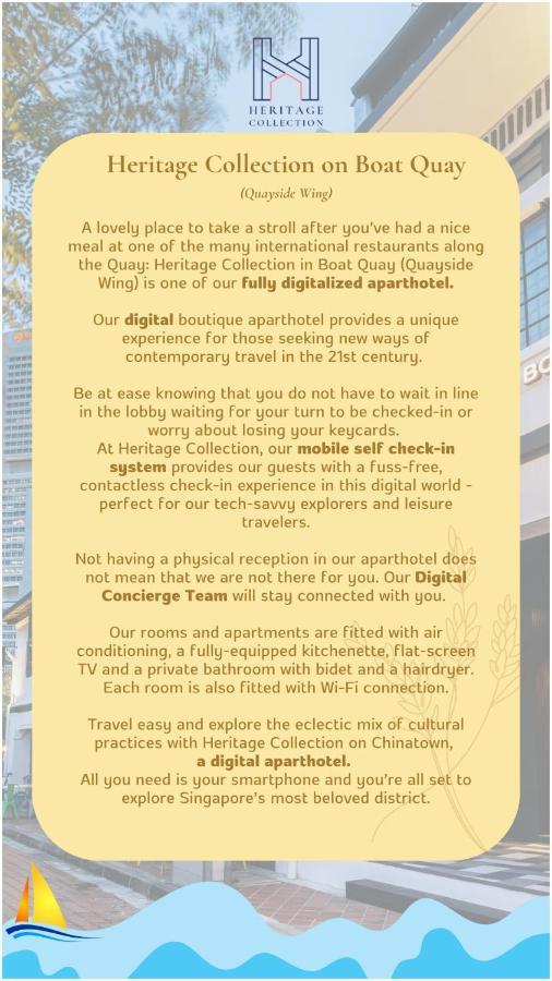 Heritage Collection On Boat Quay - Quayside Wing - Mobile App Check-in Khách sạn 3*